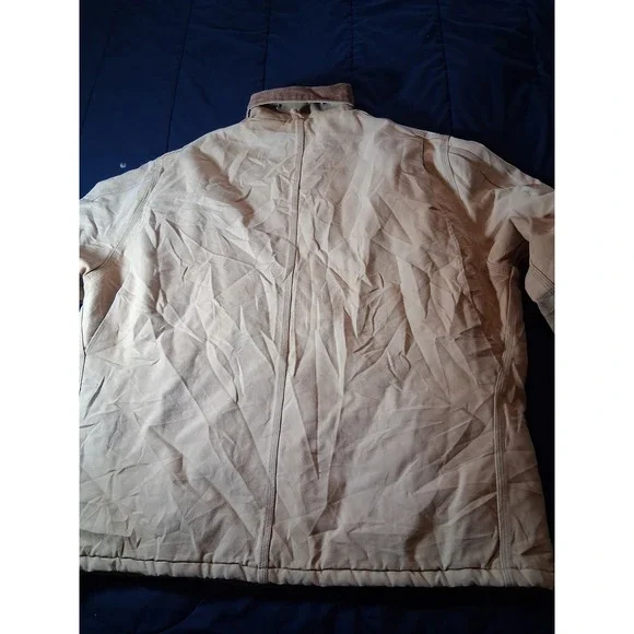 Distressed Carhartt Detroit Jacket 4XL‎ Black Quilt Lined